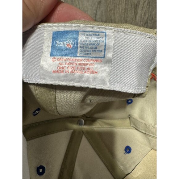 Vintage 90's Denver Broncos Team NFL Drew Pearson Tan Strapback Hat NWT - Picture 4 of 8